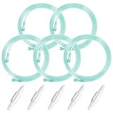 NITTIID Oxygen Tubing- 7 Foot - 5 Tubes with 5 Oxygen Tubing Connector, Green