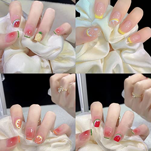 Nail Stickers, Self Adhesive Diy Nail Sticker, Nail Art Decoration Set, Girls Nail Art Fruit Stickers, Small Fresh Manicure Decoration Sticker (6 Pieces) #TOP4