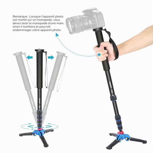 NEEWER Monopode Appareil Photo Extensible avec Base détachable et Pliable – vue 3