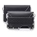 Dango D01 Dapper EDC Wallet - Made in USA - Genuine Leather, CNC Alum, RFID Blocking (Jet Black/Satin Silver Bifold)