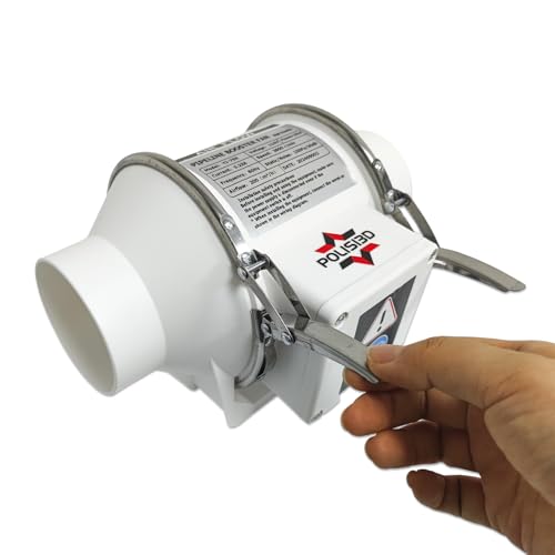 Powerful 3 Inch Inline Duct Ventilation Fan AC Vent Blower Exhaust Fan w/ 1.5M Pipe, Enhanced Air Flow, Low Noise for 3D Printer Enclosure, Laser Engraver Cover,Resin, Greenhouse Ventilation Equipment by POLISI3D - Image 6