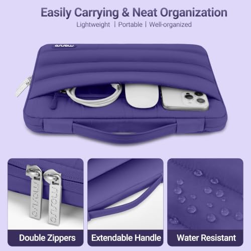 Image of MOSISO Compatible with MacBook Air 15 inch Case M5 2026 M4 M3 M2 2025-2023 | A3448 A3241 A3114 A2941, Protective Hard Shell Case&Puffy Sleeve Bag&Keyboard Skin&Webcam Cover&Screen Film, Imperial Purple