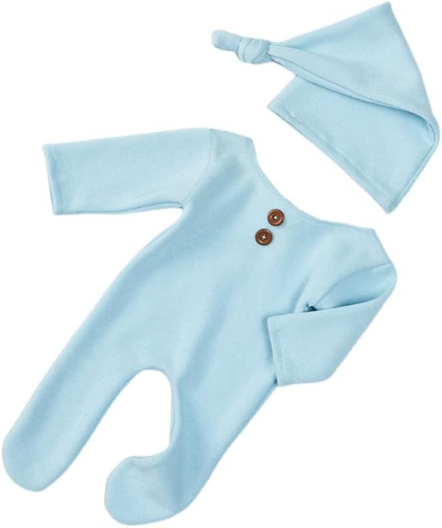 Newborn Photography Props Costume Cute Hat With Romper Set Newborn Boy Photoshoot Outfits Baby Boy Girl Photoshoot Outfits
