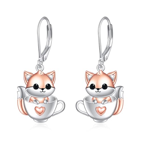 Bee/Dragonfly/Hummingbird/Sloth/Owl/Bear Earrings Sterling Silver Bee/Dragonfly/Hummingbird/Sloth/Owl/Bear Leverback Dangle Earrings Jewelry Gifts for Women