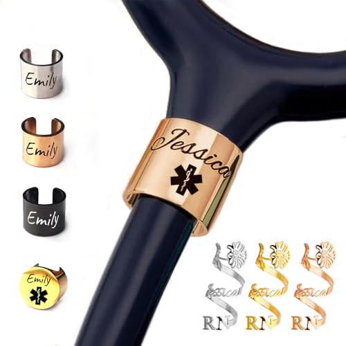 Stethoscope Name Tag Personalized Stethoscope ID Tag for Nurses Accessories For Work Custom Handmade ID Tag Gifts Nurse Accessories Gifts for Doctor Rose Gold