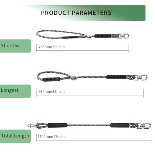 Dakzhou 2-Pack 3.91ft(47\") Heavy Duty Tree Swing Ropes Hammock,Tree Swings Hanging Straps,Adjustable Extendable,for Outdoor Swings Hammock Playground Set Accessories,Camouflage
