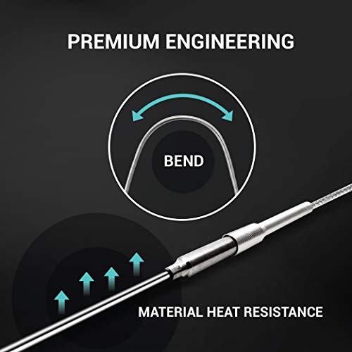 PerfectPrime TL1916SL K-Type Inconel 600 Flexible Thermocouple Temperature Sensor Probes -40~2012°F, 1.6mm / 300mm - Thumbnail 3