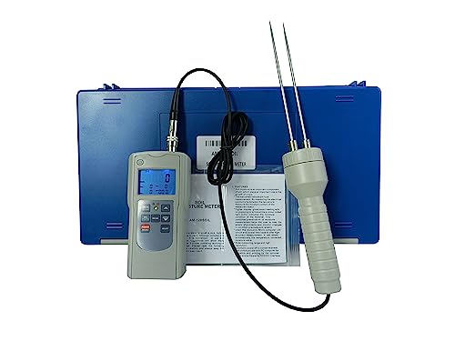 Digital Soil Moisture Meter Tester with Moisture Measurement 0 to 80% Pin Probe for Soil Statistical Function Digital Display and Color Coded