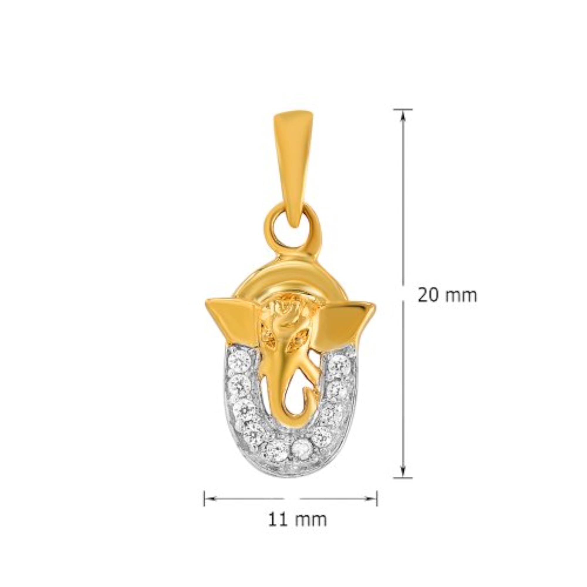 Vinayaka Pendant Necklace Gold Plated Hindu Religious Jewelry Gift