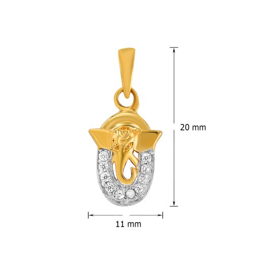 Vinayaka Pendant Necklace Gold Plated Hindu Religious Jewelry Gift