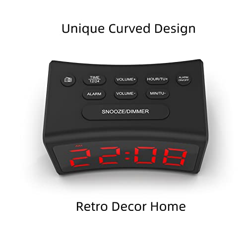 Zeithalter Alarm Clock With Radio,Retro Digital Clock,Bedroom Table Vintage Alarm Clock With Bed Shaker, Loud Alarm Clock For Heavy Sleeper,Family Father Mother Kids Teen #TOP7