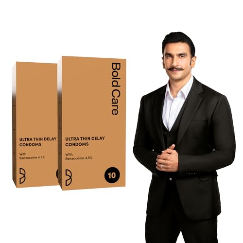 Image of Bold Care Ultra Thin Long Last Condoms - Pack of 20 - Lubricated - Natural Latex