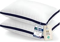 Utopia Bedding Pillows 2 Pack, Queen Bed Pillows, Brushed Fabric, Navy