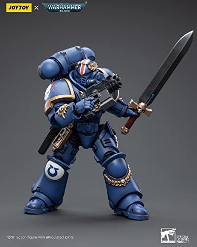 Pipigirl Joytoy × Warhammer Genuine License 1/18 Soldier Action Figures, 4Inch Army Military Extreme Warrior Models Kits (Ultramarines Primaris Lieutenant Argaranthe) #TOP2