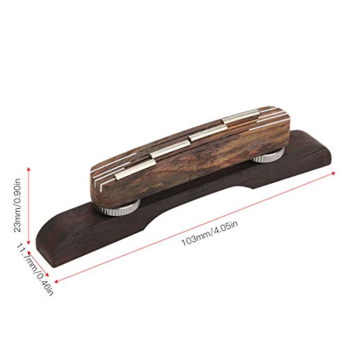 4-snarige gitaarbrug Gitaarbrug in hoogte verstelbaar, voor basgitaar, voor mandoline of gitaar(Roos) - Image 5