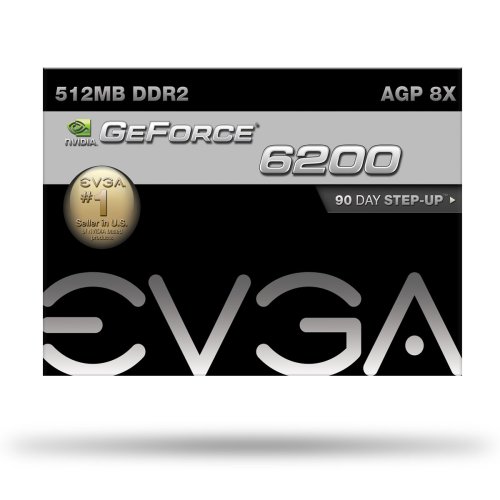 Evga Geforce 6200 512 Mb Ddr2 Agp 8X Vga/Dvi-I/S-Video Graphics Card, 512-A8-N403-Lr #TOP6