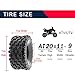 20x11-9 6PR TL UTV ATV Tire - All Terrain 20x11x9 Tires, Rim 9x9, OD 20in, SW 11in, Max Load 340lbs each Tire, LCI/SI 43F