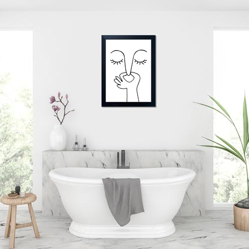 black and white bathroom wall decor bad smell humorous wall art funny guest toilet picture print painting modern minimalistic bathroom sign