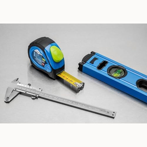 Högert Technik - Wasserwaage 100 cm, Verfügt über 3 Libellen: 0 ° / 45 ° / 90 °, Wasserwaagen aus Aluminium, Stoßdämpfende Endkappen, Größe: 100×5.65×2.1 cm, HT4M010