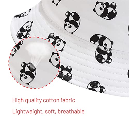 Image of Cotton Bucket Hat for Women Men Summer Travel Sun Beach Bucket Cap, Unisex Outdoor Fisherman Hat