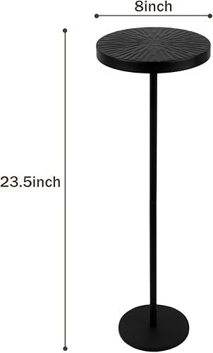 Miniatura 2 de Metal Drink Table, Black Side Table, Modern Martini Table Small End Table for Small Spaces, Living Room, Sofa Couch, Patio, Black