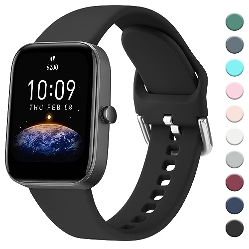 Tobfit Correa para Amazfit Bip 3 Correa/Bip U Pro/Bip 3 Pro/Bip U/Bip Lite/Bip S/Bip S Lite, Correas de Silicona Nueva de 20mm,Pulseras de Repuesto Ajustable para Amazfit GTS 2 Mini/GTS 4 Mini