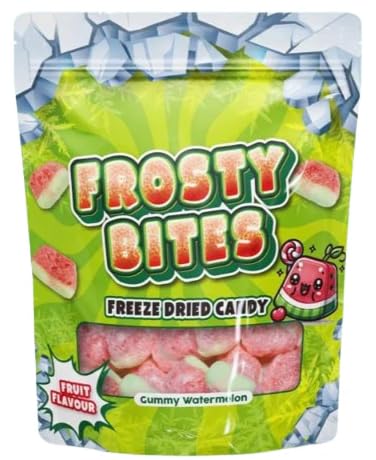 ArBo-Living Sweets – Frosty Bites Gummy Watermelon 50g | Freeze Dried Candy | Gefriergetrocknete Süßigkeiten – Erfrischend, sommerlich & crunchy Frucht-Snack