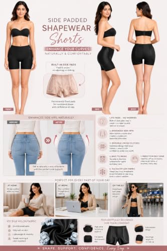 Image of munaafi Butt Lifter Hip Enhancer Pads Underwear Shapewear Lace Padded Control Panties Shaper Booty Fake Pad Briefs