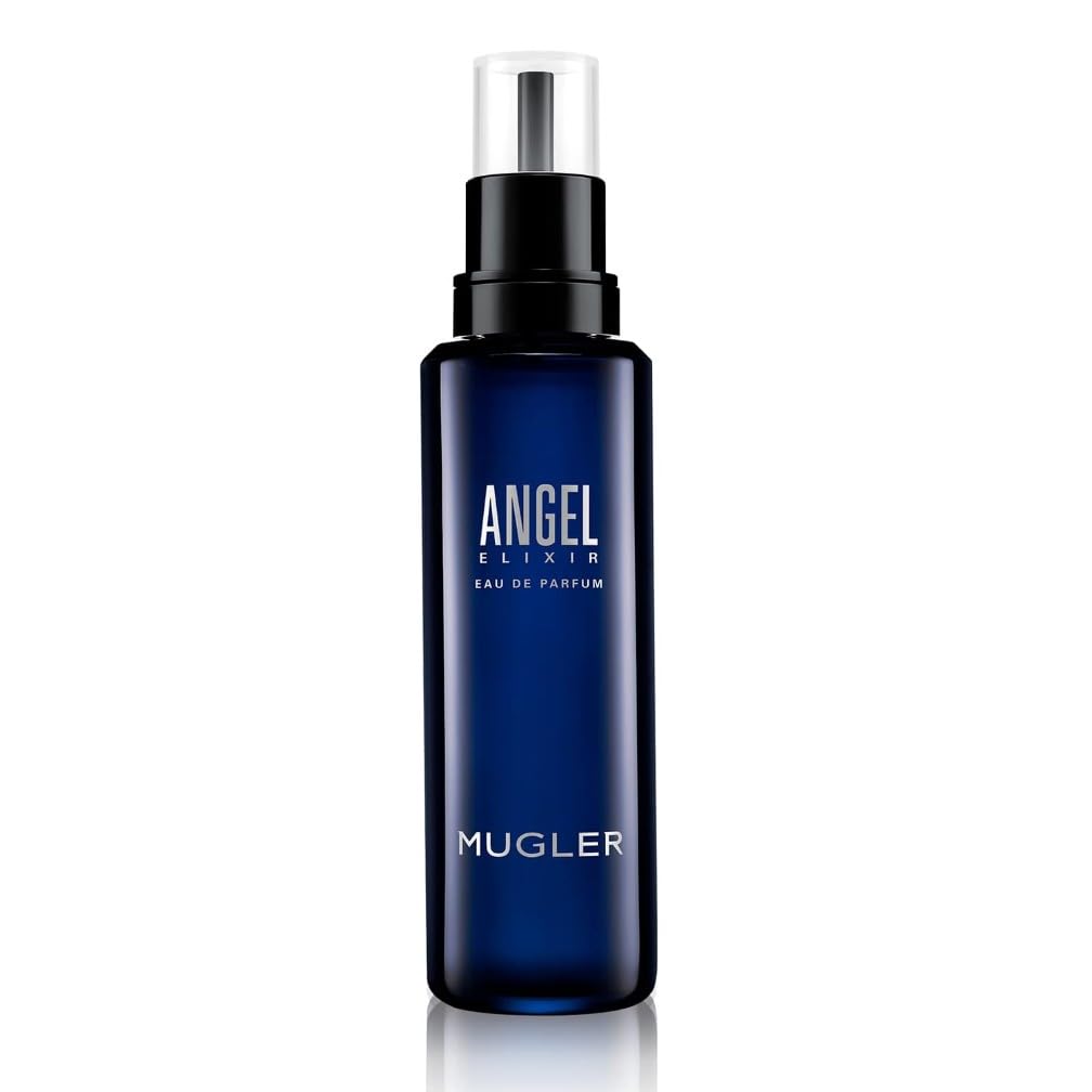 MUGLER Angel Elixir, Eau de Parfum, Women's Perfume, Woody and Gourmand Aroma, Alluring Fragrance, Refillable