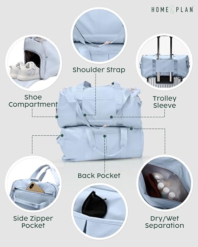 Personalized Duffel Bags - Weekender, Overnight Travel Bag with Wet/Dry Pockets & Shoe Compartment - Custom Bridesmaid/Groomsman Gift, Cheerleading Dance Pack, Durable Spacious Gym Tote4