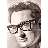 Doppelganger33 LTD Buddy Holly Rock Roll Music Home Decor Wall Art Multi Panel Poster Print 33x47 inches