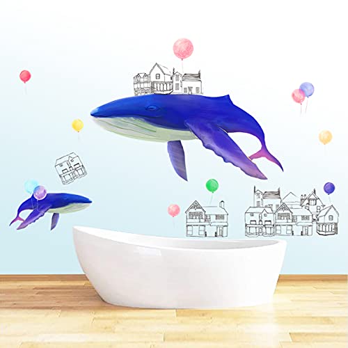 Pescado Oceano Adhesivos Pegatinas de Pared Bajo el Mar Vinilos Decorativos Pegatinas de Pared Tropical Peces Vinilos Decorativos Baño Habitación Infantiles Guardería (Blue) Cover