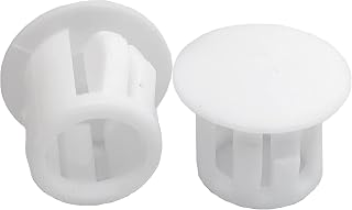 100pcs Plastic Round Snap in Type Locking,White Hole Plugs Plastic Flush Type Hole Plugs Snap,urniture Fencing Post Pipe Protective Cover Cap(White;Dia:12mm)