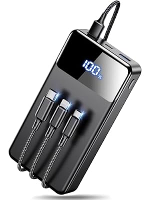 LILIO Portable Charger Power Bank,60,000mAh Battery Pack, 22.5W Power Bank Fast Charging with USB Cable, Phone Charger for iPhone 17/16/15/14/13 All Series/Samsung/Android, Camping Essentials, Black