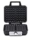 ALPINA Waffeleisen, 1000 Watt, Scharz-Silber