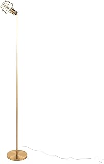 Licht-Erlebnisse Justerbar golvlampa vardagsrum 187 cm i mässing retro metall golvlampa soffa soffa soffa