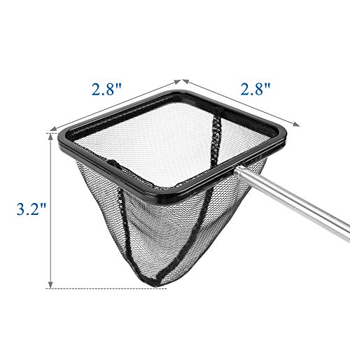 Image of Lpraer Aquarium Fish Net with Extendable Stainless Steel Long Handle Fine Mesh Net for Fish Tank