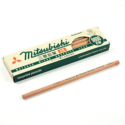 Lápices Mitsubishi K9800EW2B 2B 1 docena miniatura 2