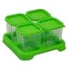 green sprouts Fresh Baby Food Glass Cubes (4 Pack, 4 Oz) | Store, carry, heat, & serve homemade baby food | Tempered glass is durable & shatter-resistant, Lid provides leak-proof seal, Dishwasher safe