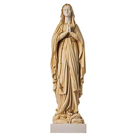 BeautifulGreekStatues Virgen María Madonna Estatua Alabastro tono oro 40 cm Cover