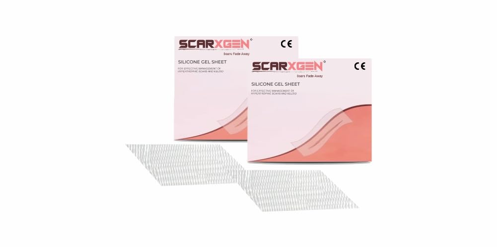 Scarxgen Silicone Gel Sheet | Scar Sheet | Small Cuts and Scrapes, Laparoscopic scar | Reusable and Washable Sheet | Keloid and Hypertrophic scar I Visible scar reduction (5CMX5CM - BOX OF 2 UNITS) (B0CS9KDYC8) Amazon Price History, Amazon Price Tracker