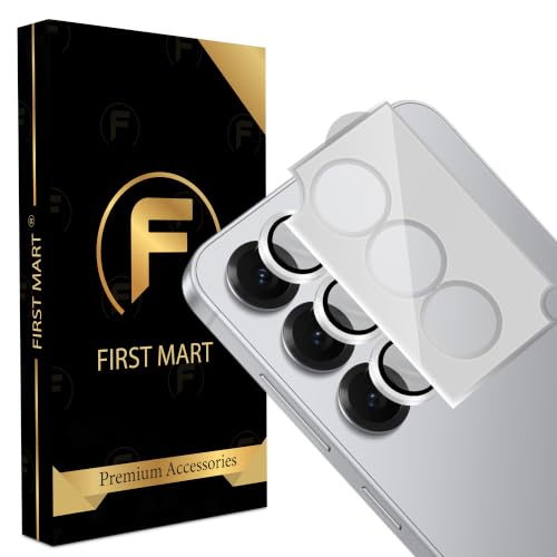 Image of FIRST MART Camera Lens Protector for Samsung Galaxy S25 | Silver AR+AF Camera Rings with Auto-Align Frame, 9H Tempered Glass, Scratch Resistant, Case-Friendly | Pack of 1