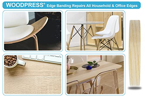 Furnier-Einfassungsband zum Aufbügeln in Kiefernholz-Optik, 22 mm breit, 50 m lang