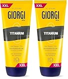 Giorgi Line - Gomina Absolut Titanium, 0% Siliconas, Fijación y Duración 48h sin Residuos, Acabado Ultra- Resistente y Ligero, Fijación 5-240 ml XXL (Paquete de 2)