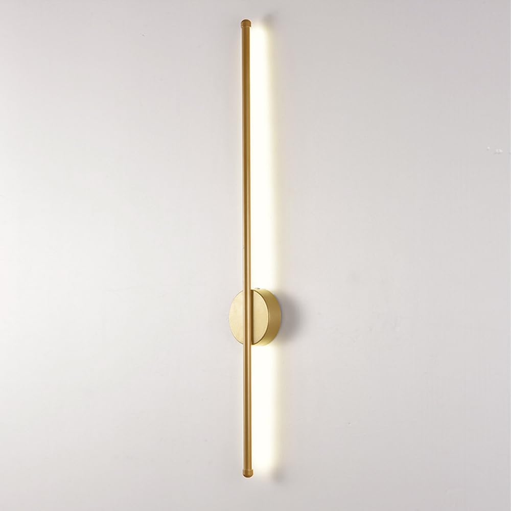 NHPJFDC Led Linear Wall Sconce Modern Wall Light Metal Wall Lamp Long Strip Sconces Wall Lighting Fixture Living Room Background Wall Lights Bedroom Wall Lamps Indoor Wall Washer/Glod/120Cm