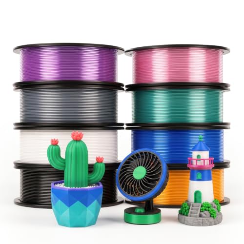 eSUN 250g PETG Basic 3D Printer Filament Bundle,8 Packs of 250g Spools, 2KG
