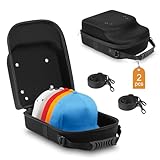 Epesoware 2 PCS Hard Hat Travel Cases for Baseball Caps - Crush Proof Cap Carrier for 10 Hats, Hat Storage Organizer with Adjustable Shoulder Strap, Trolley Sleeve and Handle, for Travel & Home Use