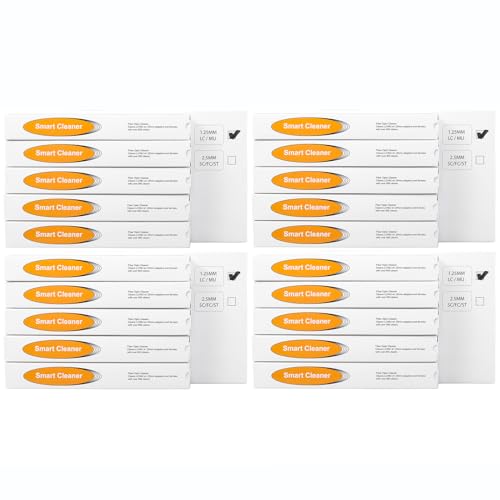 Stylo de nettoyage fibre optique LC MU 1.25mm lot de 20 pièces pour connecteurs et embouts
