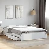 【Matériau durable :】 le cadre de lit est fabriquée en bois d'ingénierie. Le bois d'ingénierie est d'une qualité exceptionnelle avec une surface lisse et présente également de la résistance, de la stabilité et de la résistance à l'humidité.