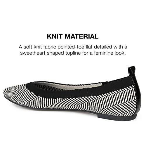 Journee Collection Women's Karise True Comfort Foam Slip On Pointed Toe Ballet Flats - Stripe, 7 Wide3